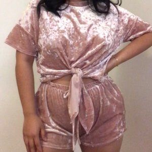 Crushed Velvet Two Piece Set